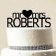 Custom Wedding Cake Topper - Personalized Monogram Cake Topper - Mr and Mrs - Cake Decor - Bride and Groom