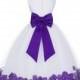 New Color White Flower Girl petals tulle dress pageant wedding bridal children bridesmaid toddler elegant 6-9m 12m 2 4 6 8 10 12 14 16 