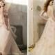 Luxury Fashion Oatmeal Tulle Wedding Dress with Crystal Flowers