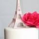 Baby Pink Paris Eiffel Tower Cake Topper