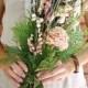 Natural Bride's Wedding  Bouquet of Blush Peony Lavender Cedar Forest Lavender Farm