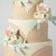 Wedding Cake With Lace Doily Accents - A Tiered Cake With Lace And Floral Accents