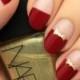 Mani Monday: Red And Gold Bow Nail Tutorial