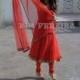 Red Elegance Designer Anarkali Dress