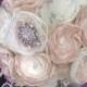 Fabric Bridal Bouquet, Feather bouquet, Great Gatsby Bouquet, Gatsby themed wedding, Brooch Bouquet, Vintage bouquet,