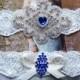 Wedding Garter - Bridal Garter - Pearl and Crystal Rhinestone Garter and Toss Garter Set,  Amanda Style 10715