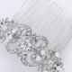 Hair Comb Crystal Pearl Bridal Hair Piece Vintage Style Wedding Jewelry Rhinestone Silver Hair Combs Gatsby Old Hollywood Headpiece