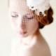 Bridal Headpiece, Floral Veil, Lace headpiece, Bridal veil, Birdcage veil - Style 231
