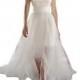 Strapless Bridal Gown Wedding Dress with Detachable Skirt