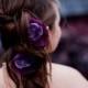 ON SALE romantic amethsyt lilac purple rose blossom flower hair pins (2 pieces)