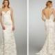 Straps A-line Sweetheart Lace Wedding Dress with Lace-up Back