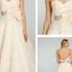Embroidered Strapless Sweetheart Wedding Dress with High-Low Hem
