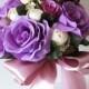 Purple Rose bouquet,  Bridal Bouquet, bridesmaid bouquet, Wedding Bouquet