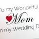 Wedding Thank You for Mom Card