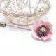 Pink Poppy Lapel Flower Boutonniere, Mens Lapel pin, Flower Lapel pin stick, Corsage, Wedding Boutonniere, groom boutonniere