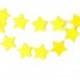 Yellow Paper Star Cake Topper - Cake Bunting - wedding, engagement, birthday, baby shower, tea party