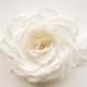 Bridal flower wedding rose from natural silk , flower 100% HANDMADE, offwhite wedding, hair pin, headpiece