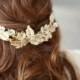 Gold-barrette-hair-piece - Once Wed