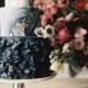 Wedding Cake With Black Ruffles