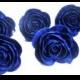 Royal Navy Blue Great Crepe paper roses CENTERPIECE bridal wedding flower bridal bouque Cake Topper baby shower decor baptism party birthday