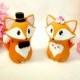 Fox Wedding Cake Toppers