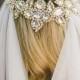 English Net Veil, Draped Veil, Wedding Veil, Bridal Veil, Gold Bridal Comb, Hair Accessory, Grecian Headpiece, Bridal Accessories #1569