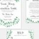 Printable Wedding Invitation Suite / Bohemian / Garden Wedding
