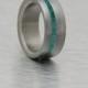 Titanium Ring turquoise ring man ring mens wedding band turquoise mens ring