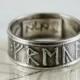 Custom Rune Ring in Sterling Silver - Anglo Saxon Futhorc