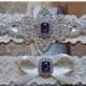 Bridal Garter, Wedding Garter Set, Something Blue, Rhinestone Crystal Bridal Garter, Vanessa Style 10721