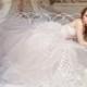 Jim Hjelm Rose Embroidered Nude Tulle Bridal Gown!