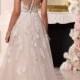 Lace Illusion Back Wedding Dress