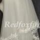 A thin layer bridal veil wedding veil Alencon lace veil simple and elegant veil