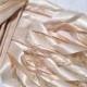 100 Wedding Ribbon Wands Ivory And Toffee With Metallic Gold Frayed Ribbon And Bell Send Off Ribbon