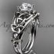 14kt white gold celtic trinity knot engagement ring , wedding ring CT765