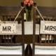 Mr and Mrs Wedding Chair Signs for Country Rustic Wedding - Reclaimed Wood & Burlap - hand stenciled and painted -