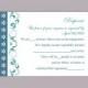DIY Wedding RSVP Template Editable Word File Instant Download Rsvp Template Printable RSVP Cards Teal Blue Rsvp Card Elegant Rsvp Card