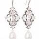 Opal Chandelier Earrings, Crystal Bridal Earrings, Dangle Wedding Earrings, Chandelier Crystal Earrings,  Bridal Jewelry ,Perl Drop Earrings