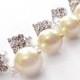 Bridesmaid Set - Pearl Crystal Earrings - Crystal Bridesmaid Earrings Set - Pearl Bridesmaid Earrings - Rhinestone Bridesmaid Earrings