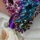 Brooch Bouquet, Unique Wedding Bouquet, Purple, Turquoise and Gold Wedding Bouquet, Bridal Bouquet, Jewelry Bouquet, Cascading Bouquet