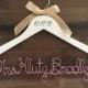 SALE Engraved Hanger with burlap bow, Bride Hanger, Name Hanger, Wedding Hanger, Personalized Bridal hanger, Bridal Gift, name hanger