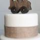 Old-fashied Wood Toy Train Cake Topper