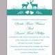 DIY Wedding Invitation Template Editable Word File Instant Download Printable Reindeer Invitation Blue Wedding Invitation Teal Invitation