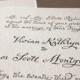 Classic script, letterpress wedding invitation