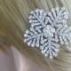 VanessaJewel Wedding Headpiece Silver-tone Rhinestone Crystal Snowflake Flower Hair Comb Bridal Hair Comb HSP08802C1