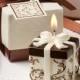 Brown and Ivory Box Candle Favor BETER-LZ000© Beter Gifts