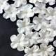 White Gum Paste Flowers Edible Cake Decorations 25 piece SILVER