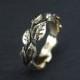 Wedding Leaf Ring, Gold Leaf Wedding band, Handmade Gold Leaves Ring, Wedding Leaves Ring, Forest Wedding Ring, Natural Floral Leaf Ring