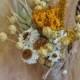 Boho GOLDEN SUMMER Boutonniere - Dried Flowers are Perfect for Rustic Weddings