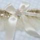Ivory and gold prom garter,  prom garters